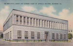 Virginia Richmond New State Library and Supreme Court Of Appeals Building 1950