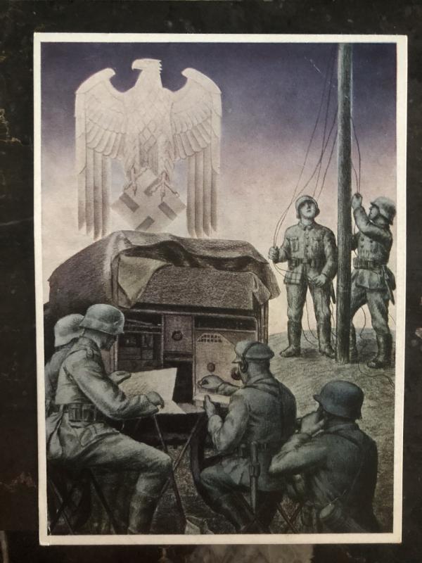 Mint Germany Patriotic Postcard News troops Whermacht WW2