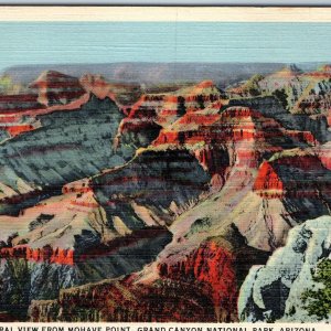 1936 Grand Canyon, AZ General View Mohave Point Fred Harvey Teich Linen PC A252