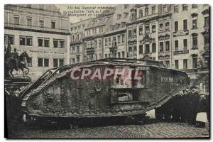 Postcard Old Army Tank Leipzig