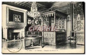 Old Postcard Pau Chateau Chamber Henry