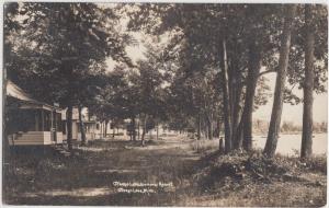 Michigan Mich RPPC Real Photo Postcard 1923 OTSEGO LAKE SUMMER RESORT Cottages