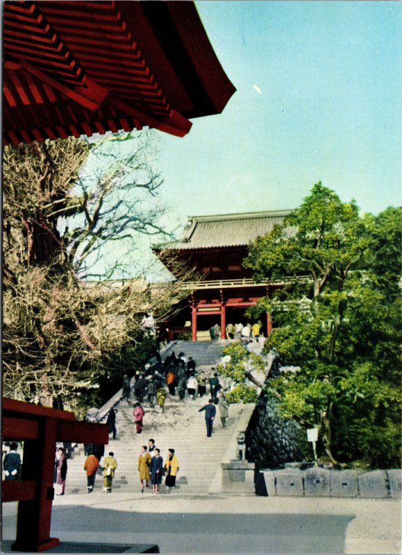 Postcard Japan Kangawa Kamakura - The shrine Hachiman-Gu