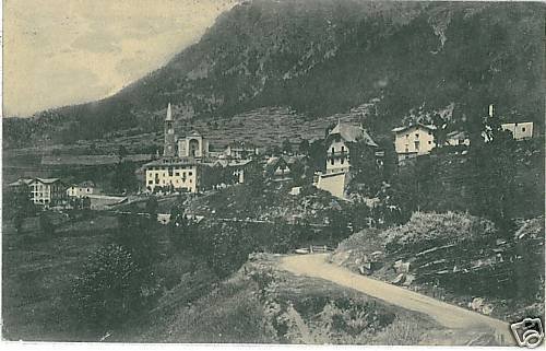 00505 VINTAGE POSTCARD: BRUSSON - GRAND & EDEN HOTEL - AOSTA-