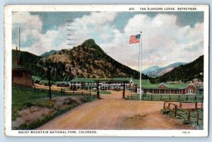Rocky Mountain National Park Colorado CO Postcard Elkhorn Lodge Estes Park c1929