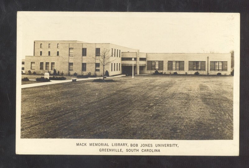 RPPC GREENVILLE SOUTH CAROLINA SC BOB JONES UNIVERSITY REAL PHOTO POSTCARD