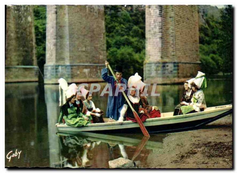 Postcard Modern Folklore France Normandy on the banks of the Orne Clecy