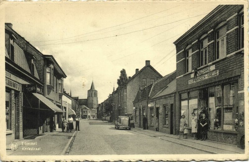 belgium, LOMMEL, Kerkstraat, Bazarke Huis Jansen-Vreys (1950s) Postcard