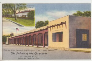 P2961, vintage postcard sante fe new mexico the palace of the governors