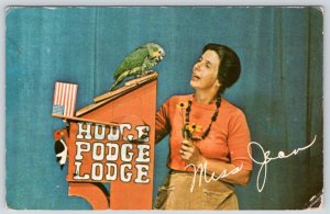 1977 HODGEPODGE LODGE BALTIMORE COLOR TV SHOW MISS JEAN (AUTOGRAPHED?) POSTCARD