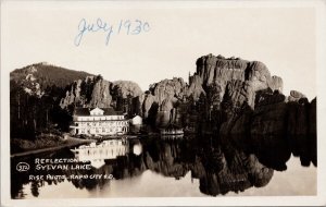 Sylvan Lake Hotel Lodge South Dakota Custer State Park SD Rise RPPC Postcard H59