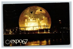 Vintage 1967 Postcard Montreal Expo 67 Pavilion of the United States Geodesic