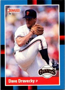 1988 Donruss Baseball Card Dave Dravecky San Francisco Giants sk9448