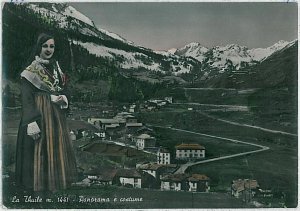 31719 vintage postcard AOSTA province - COSTUMES - La Thuile 1956-