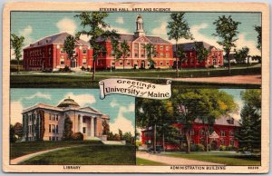 Stephen Sohal Art & Science Greetings From University Of Maine Library Postcard