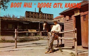 Postcard RESTAURANT SCENE Dodge City Kansas KS AL6809