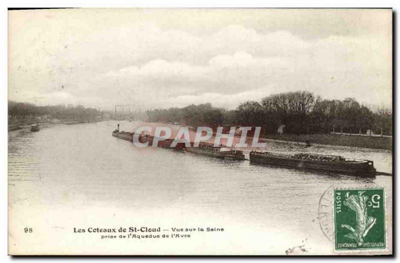 Old Postcard Parc de St Cloud Overlooking the Seine Taking The Aquedue of Avre