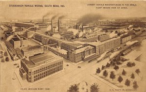 J51/ South Bend Indiana Postcard c1910 Studebaker Automobile Factory  374