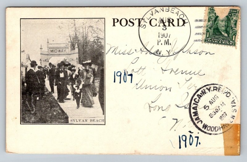 1907  Sylvan Beach  New York    Postcard