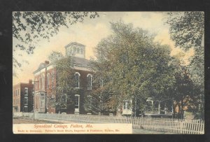 FULTON MISSOURI SYNODICAL COLLEGE VINTAGE POSTCARD MO. 1907