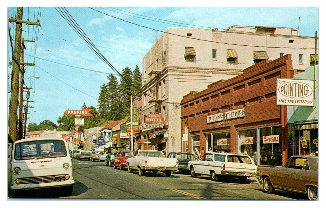 Placerville, CA Raffles Hotel, Cedar Room, Blue Bell Coffee Shop