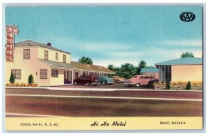 c1940's Hi Ho Motel & Restaurant Classic Cars Cottages Reno Nevada NV Postcard