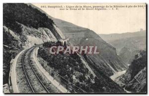 Old Postcard Dauphine line Mure passege the Rivoire peak on the Drac and Mont...