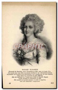 Old Postcard Madame Elisabeth