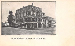 Kezar Falls Maine Hotel Malvern Undivided Back Vintage Postcard U1774