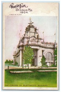 1904 World's Fair St. Louis Missouri MO Corner of Electricity Building Postcard