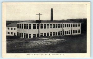 ASHAWAY, Rhode Island RI ~ WOLFF WORSTED MILLS Washington County Postcard