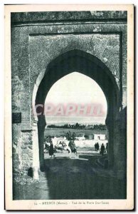 Old Postcard Morocco Meknes (Morocco) View of the Gate dar Smen