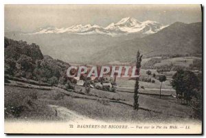 Old Postcard Bagneres de Bigorre View of the Pic du Midi