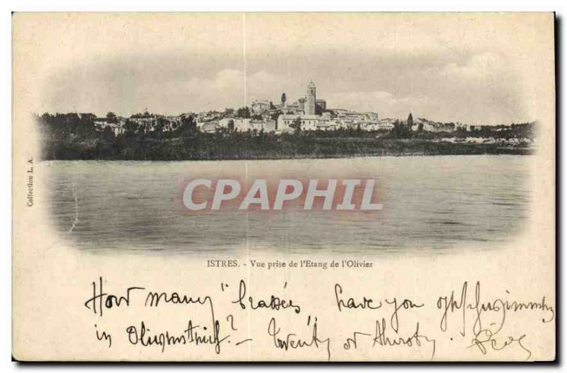 Old Postcard Istres View from the Etang de l'Olivier