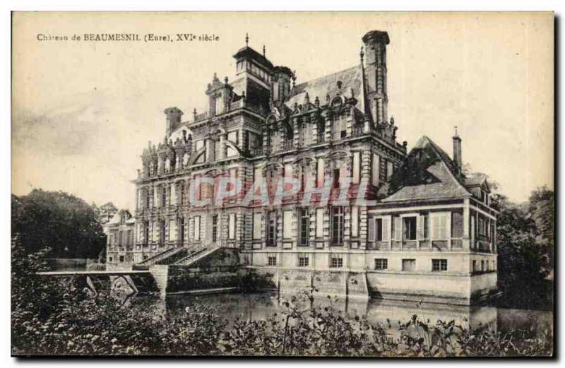 Postcard Old Castle Beaumesnil XVI th century