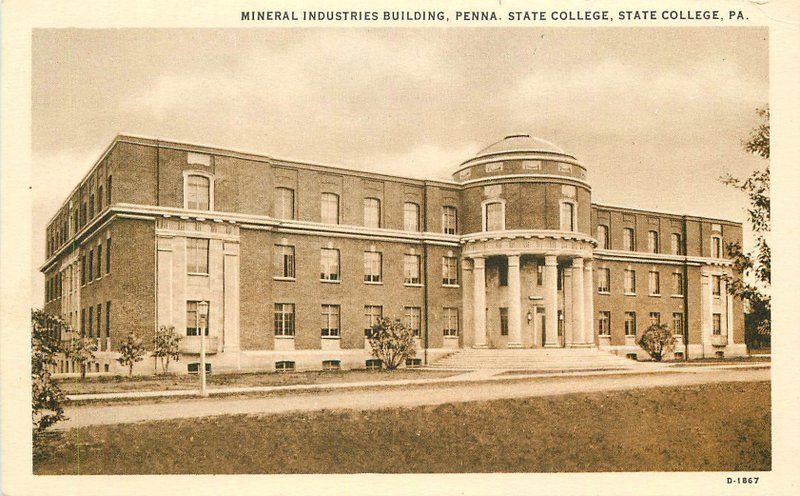 Building C-1910 Postcard Mineral Industries State College Pennsylvania 13431