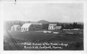 Eastport ME Rice's Hill 1st Houses of the Model Village, Real Photo Postcard
