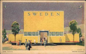 Chicago IL 1933 World's Fair No. 119 Swedish Building Vintage Postcard