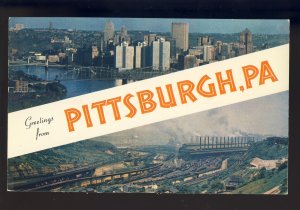 Pittsburgh, Pennsylvania/PA Postcard, Golden Triangle, Thompson Works, US Steel