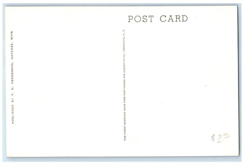 c1950's Linden Built 1790 Natchez Mississippi MS Vintage Unposted Postcard