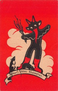 GRUSS VOM KRAMPUS SANTA CLAUS CHRISTMAS AUSTRIA POSTCARD (c. 1920s) 10