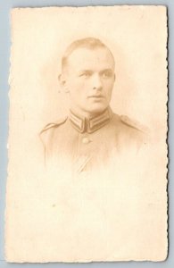 RPPC  WW1  German Army Soldier  1917   Postcard