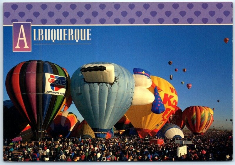 Postcard Hot Air Ballooning Albuquerque New Mexico USA North America