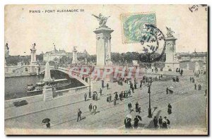 Old Postcard Paris Pont Alexandre III