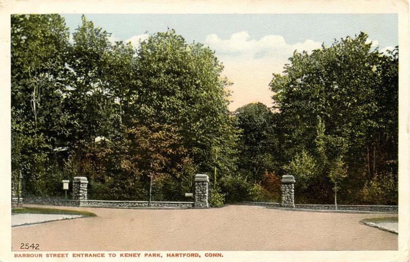 CT - Hartford. Keney Park Entrance at Barbour Street