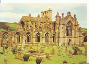 Scotland Postcard - Melrose Abbey - Roxburghshire - Ref 18766A