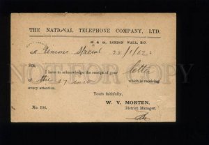 3163129 London 1902 year NATIONAL TELEPHONE COMPANY ADVERTISING