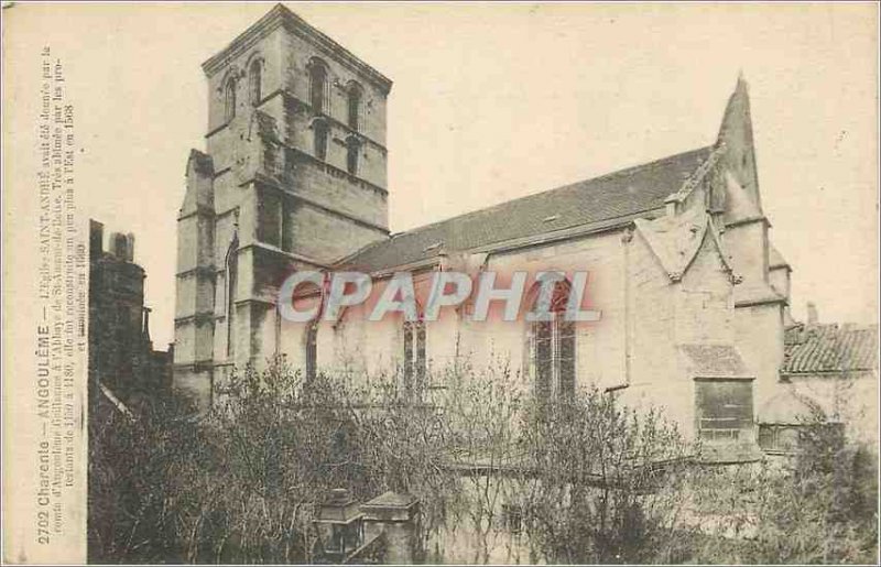 Postcard Old Angouleme Charente Eglise Saint Andre