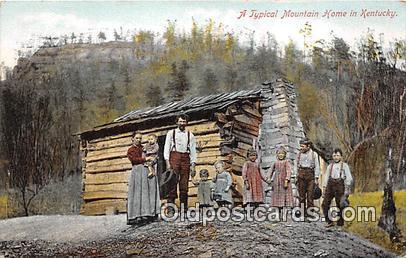  Kentucky, USA Postcard Post Card Typical Mountain Home