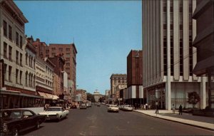 Raleigh North Carolina NC Classic Cars Street Scene Vintage Postcard